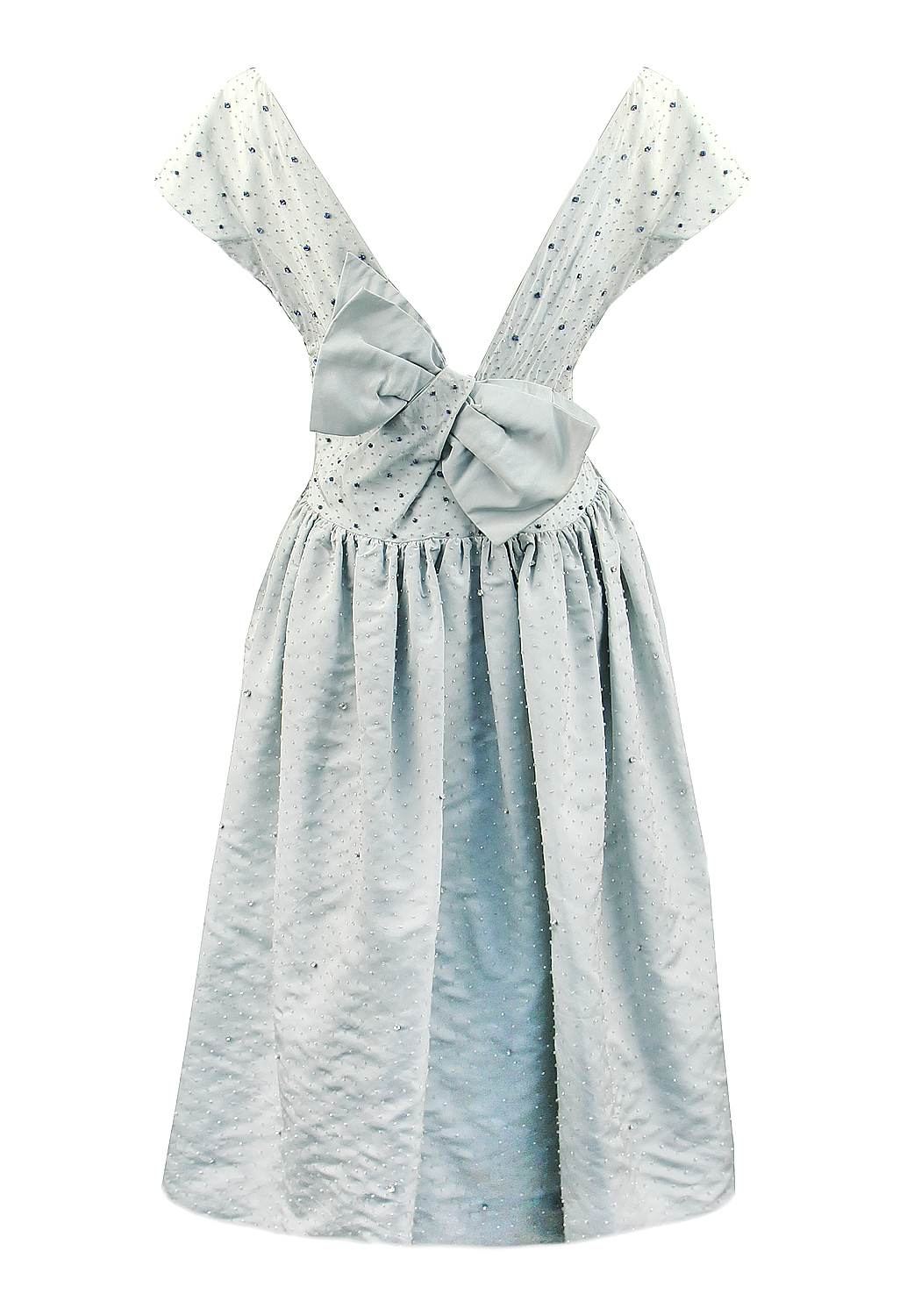 Lanvin Haute Couture Blue Silk Dress