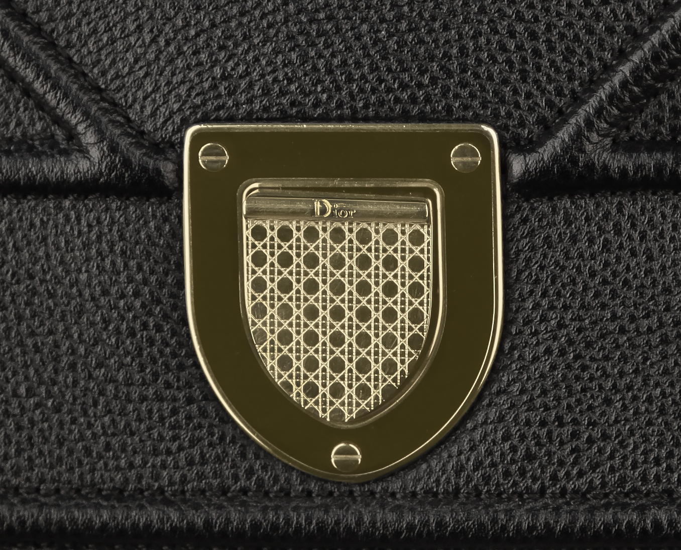 Christian Dior Diorama Black Leather Bag