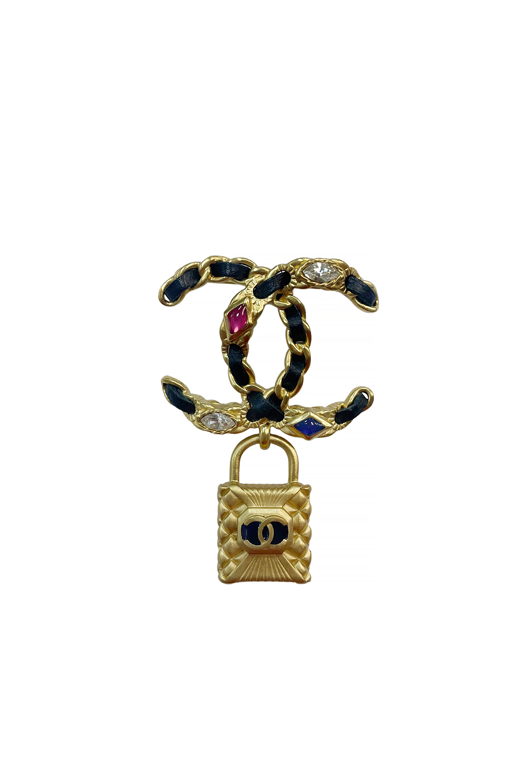 Chanel Logo Lock Brooch