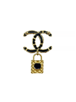 Chanel Logo Lock Brooch