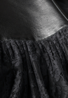 Valentino Evening Dress With Lace And Leather