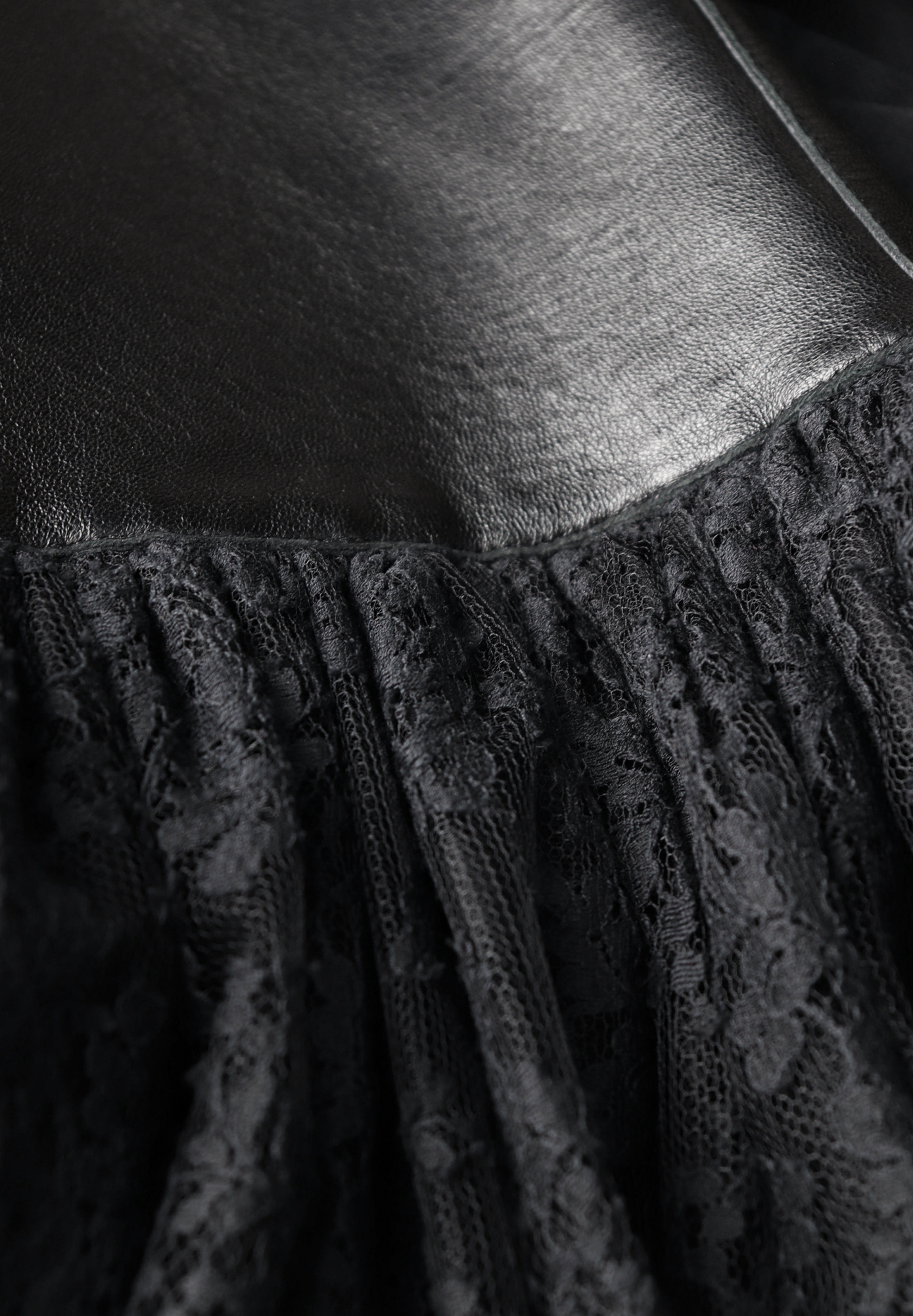 Valentino Evening Dress With Lace And Leather