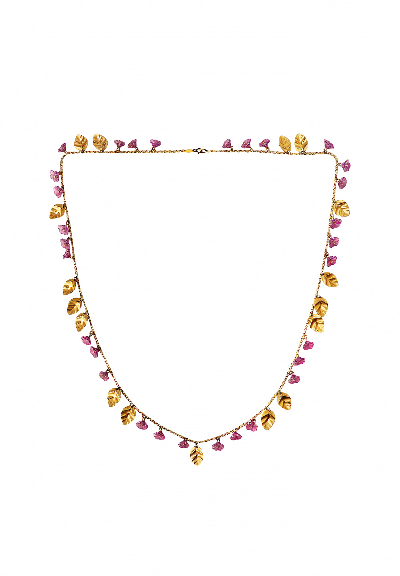 Christian Dior Chain Necklace With Flowers