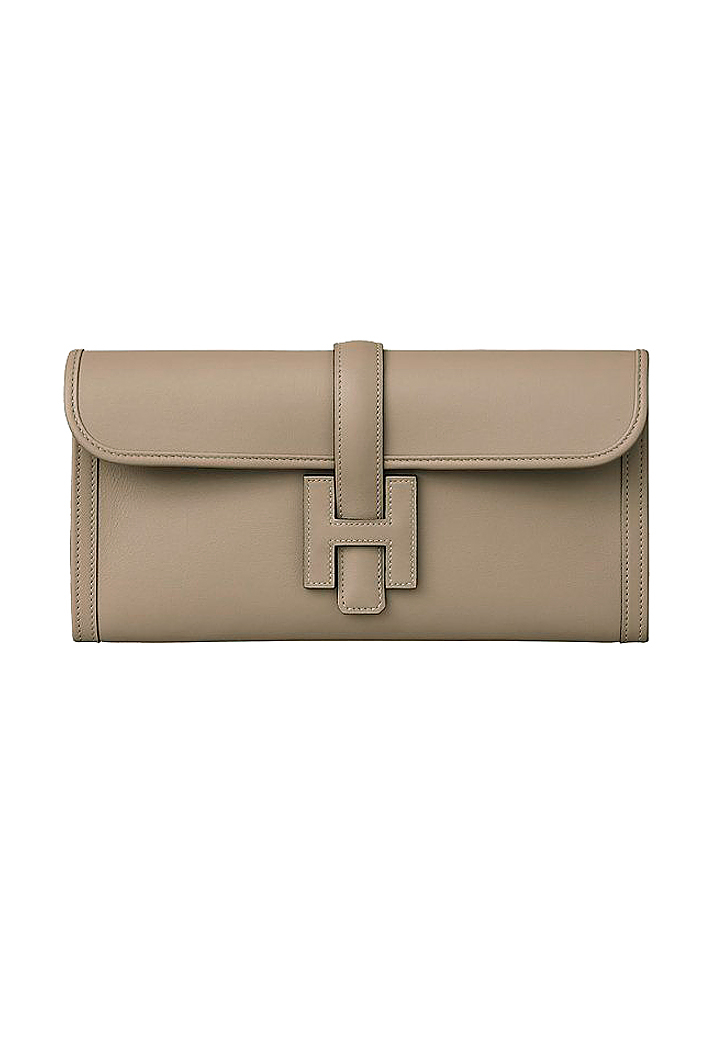 Hermès Jige Elan 29 Gris Asphalte Swift Clutch