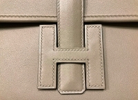 Hermès Jige Elan 29 Gris Asphalte Swift Clutch