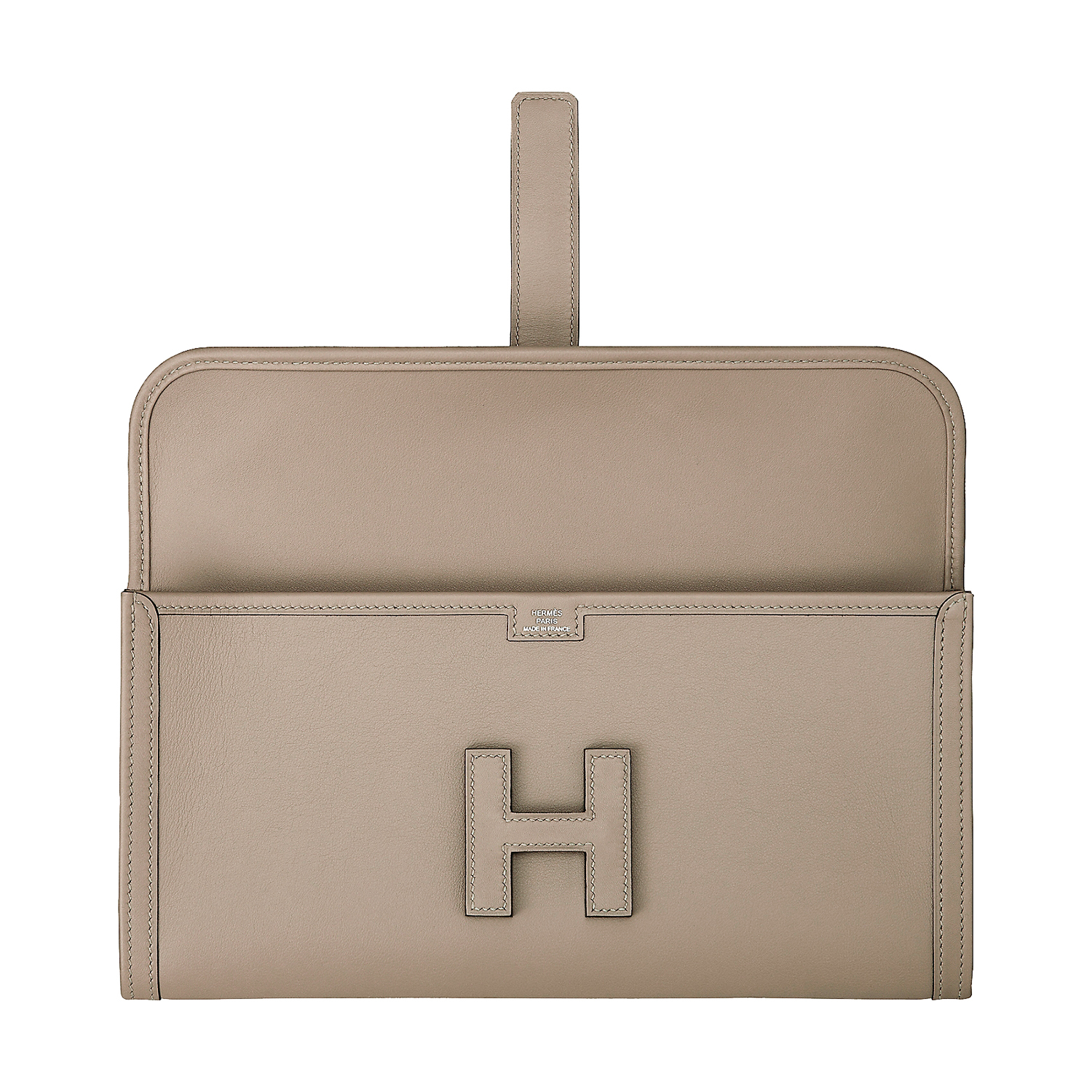 Hermès Jige Elan 29 Gris Asphalte Swift Clutch