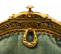 Velvet Beaded Purse With Fringe