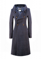 Chanel Navy Double-Breasted Coat