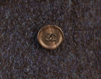 Chanel Navy Double-Breasted Coat