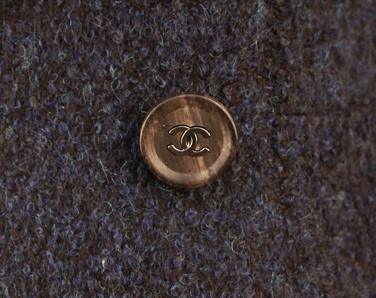 Chanel Navy Double-Breasted Coat