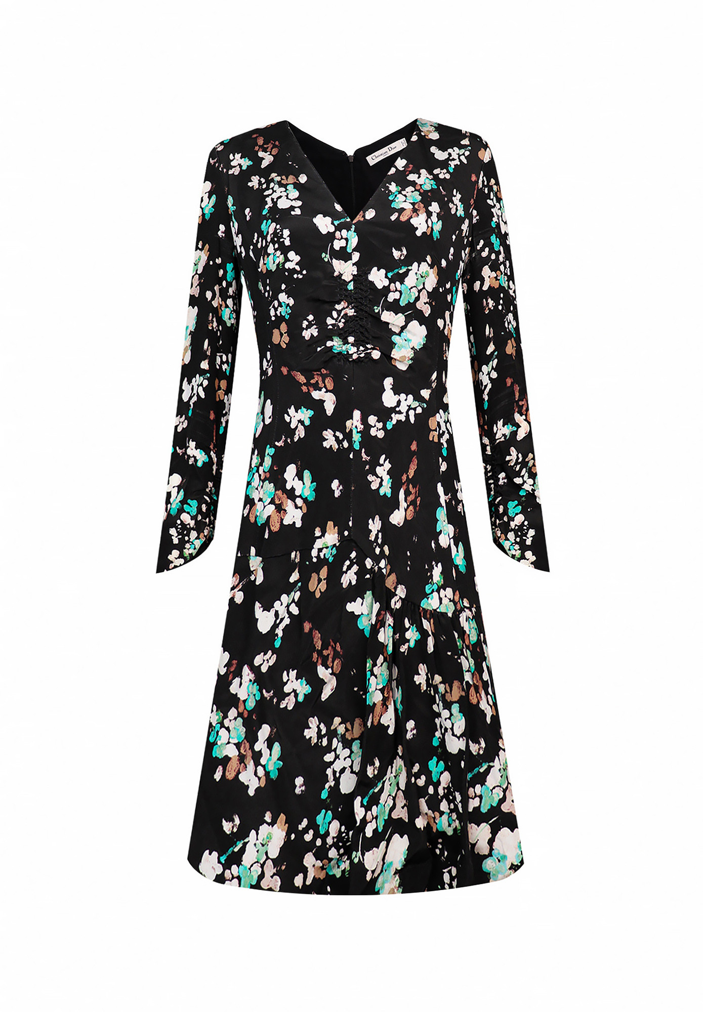 Christian Dior Silk Dress with Flowers