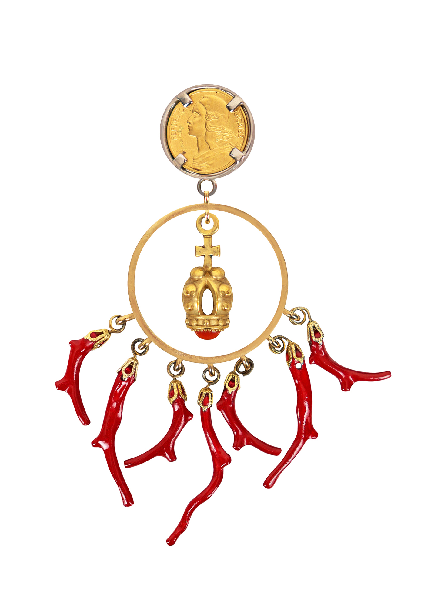 Dolce&Gabbana Large Clips With Pendants