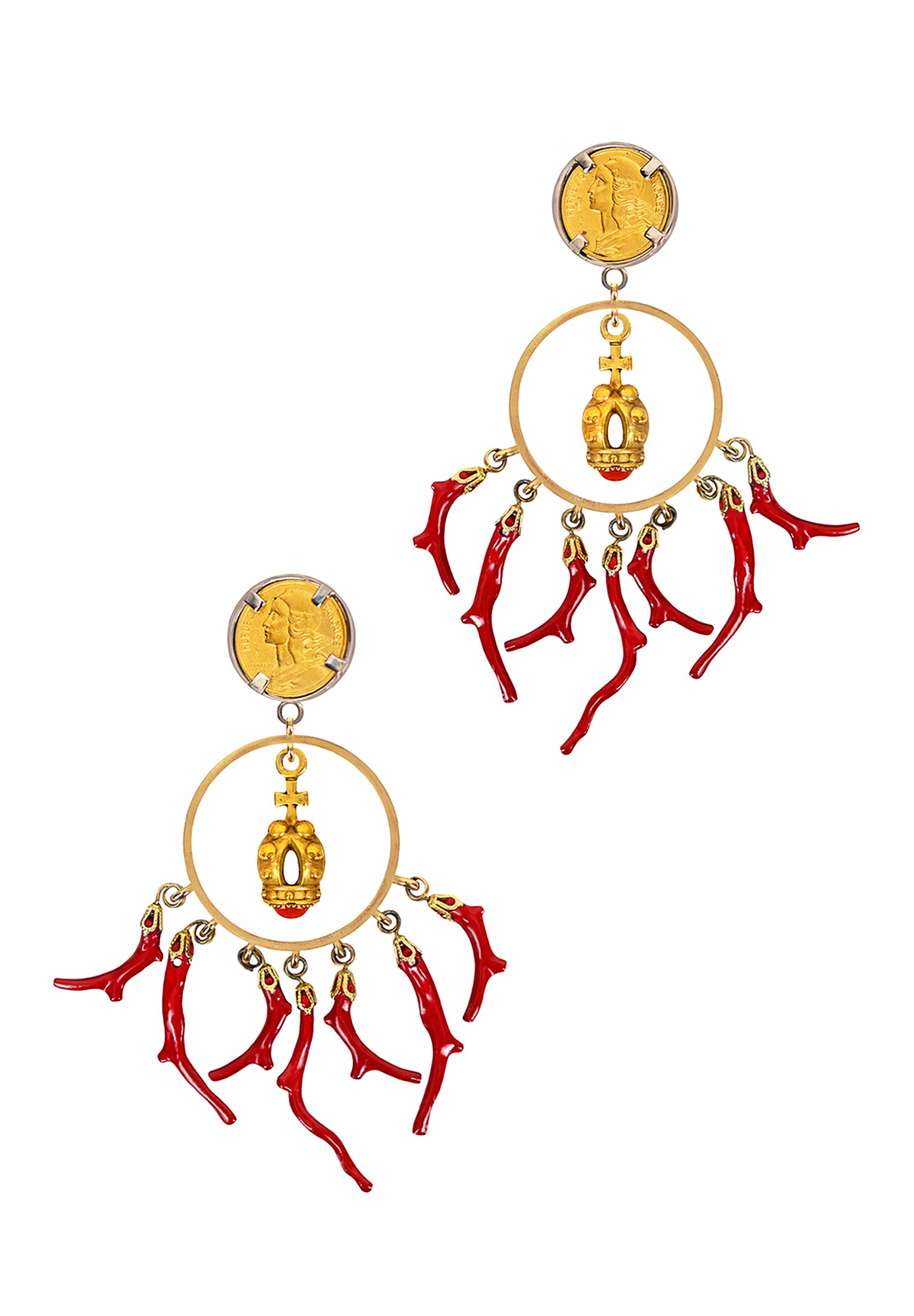 Dolce&Gabbana Large Clips With Pendants