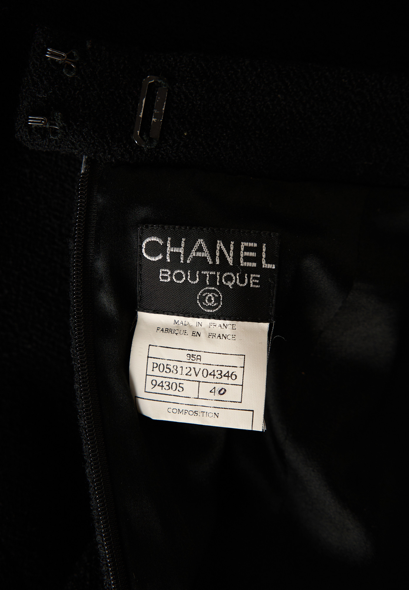 Chanel Vintage Black Skirt