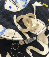 Chanel Black Canvas Duffel Bag