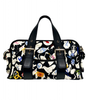 Chanel Black Canvas Duffel Bag