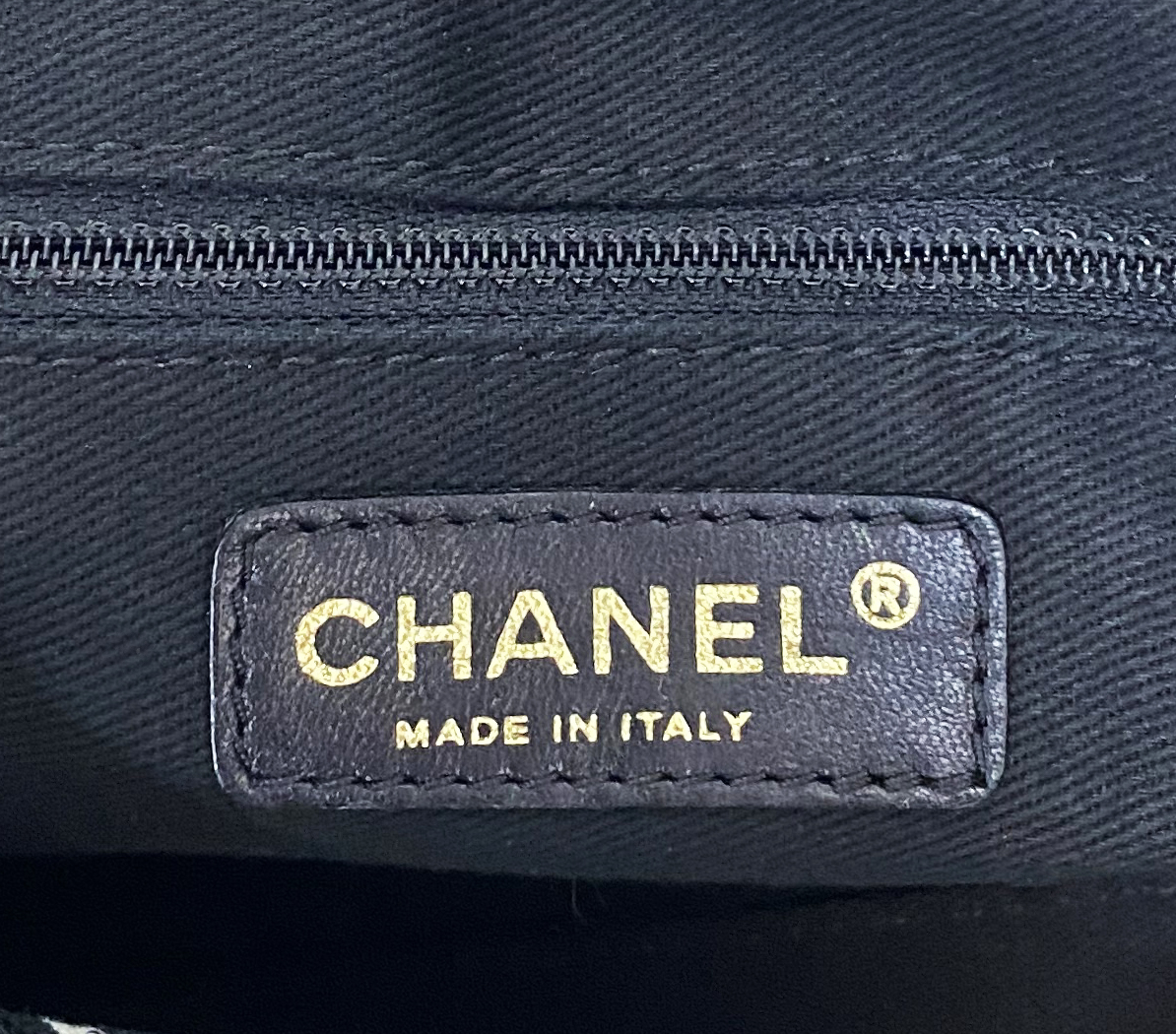 Chanel Black Canvas Duffel Bag