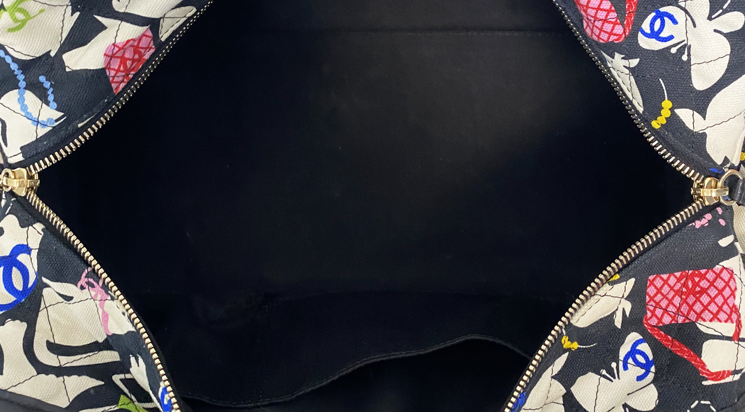 Chanel Black Canvas Duffel Bag