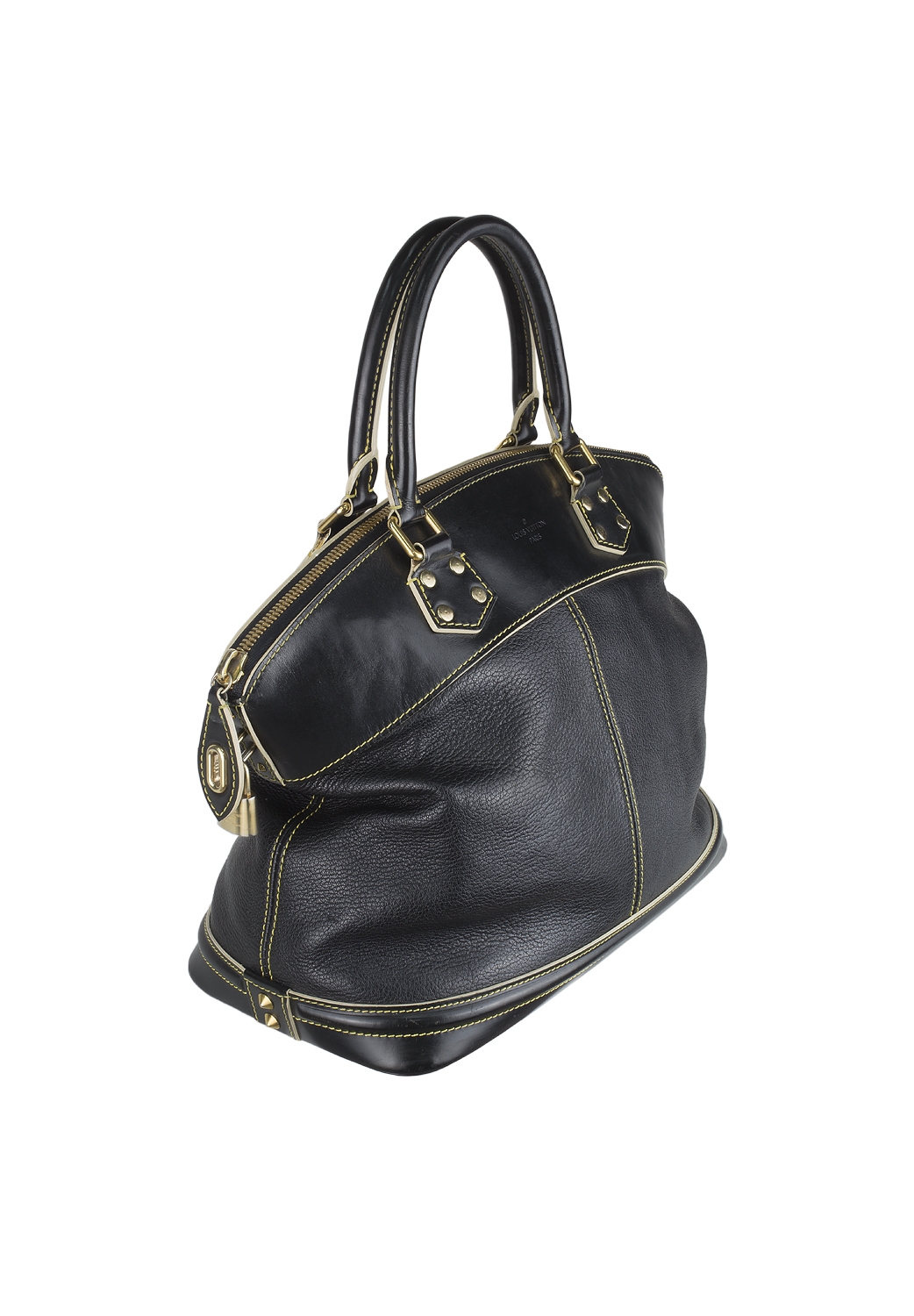 Louis Vuitton Black Chevre Suhali Lockit Bag