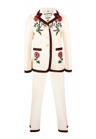 Gucci Embroidery White Suit