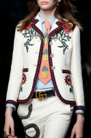 Gucci Embroidery White Suit