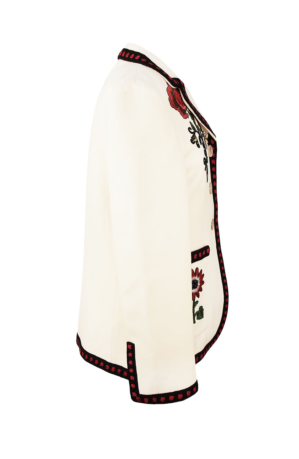 Gucci Embroidery White Suit