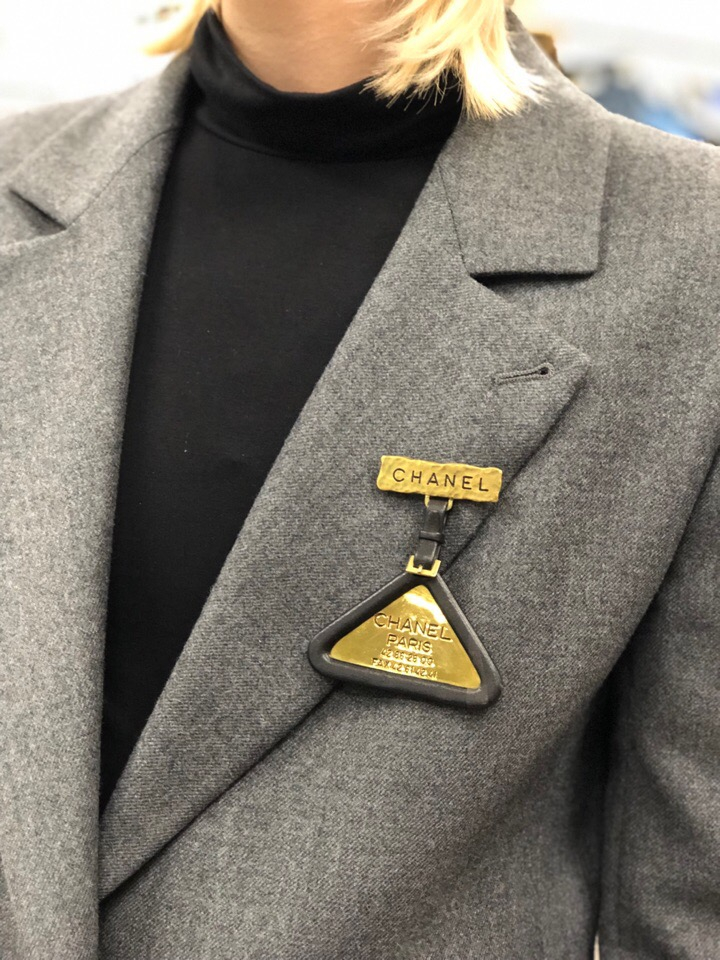 Chanel Luggage Tag Brooch