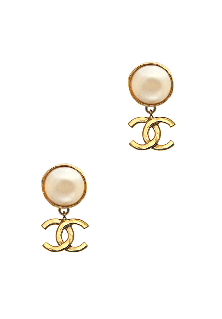 Chanel Logo Clip-on Earrings