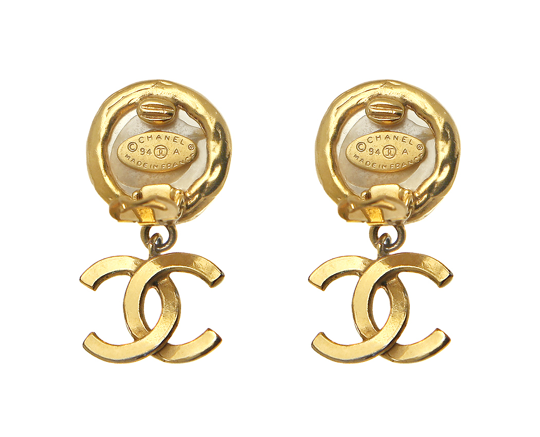 Chanel Logo Clip-on Earrings
