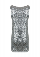 Balmain Silver Dress With Sequins