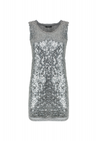 Balmain Silver Dress With Sequins