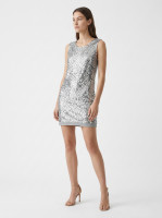 Balmain Silver Dress With Sequins