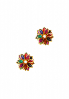 Miniature Flower Clips With Crystals