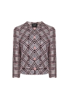 Chanel Plaid Jacket With Fringes