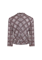 Chanel Plaid Jacket With Fringes