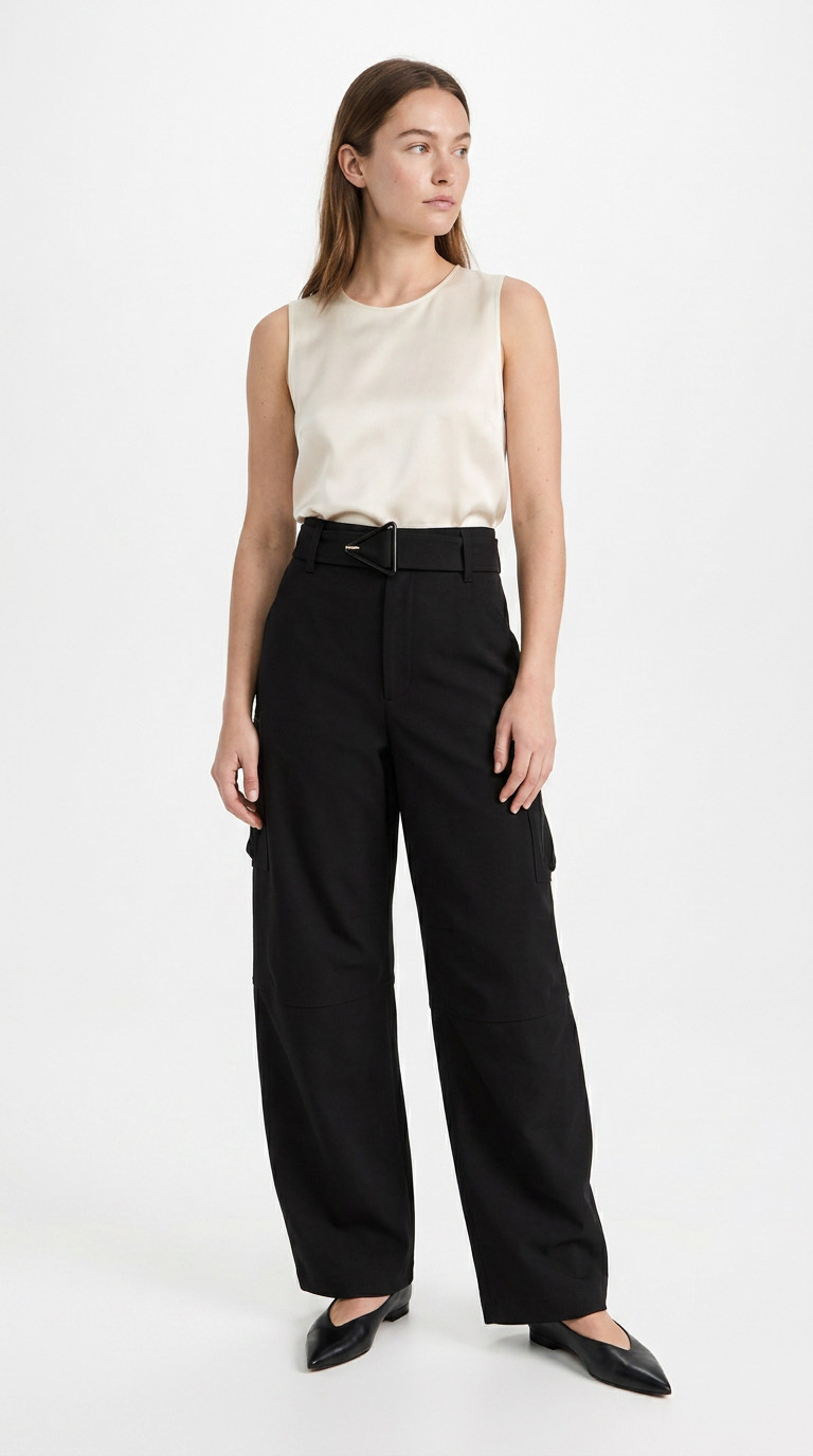 Bottega Veneta Black Wide Pants