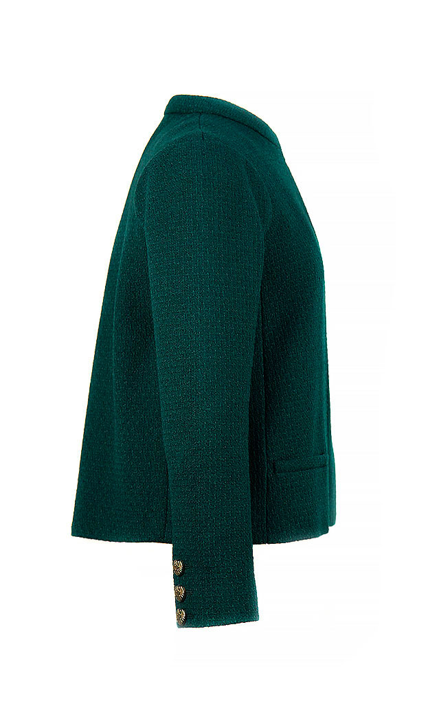 Chanel Dark Green Tweed Jacket