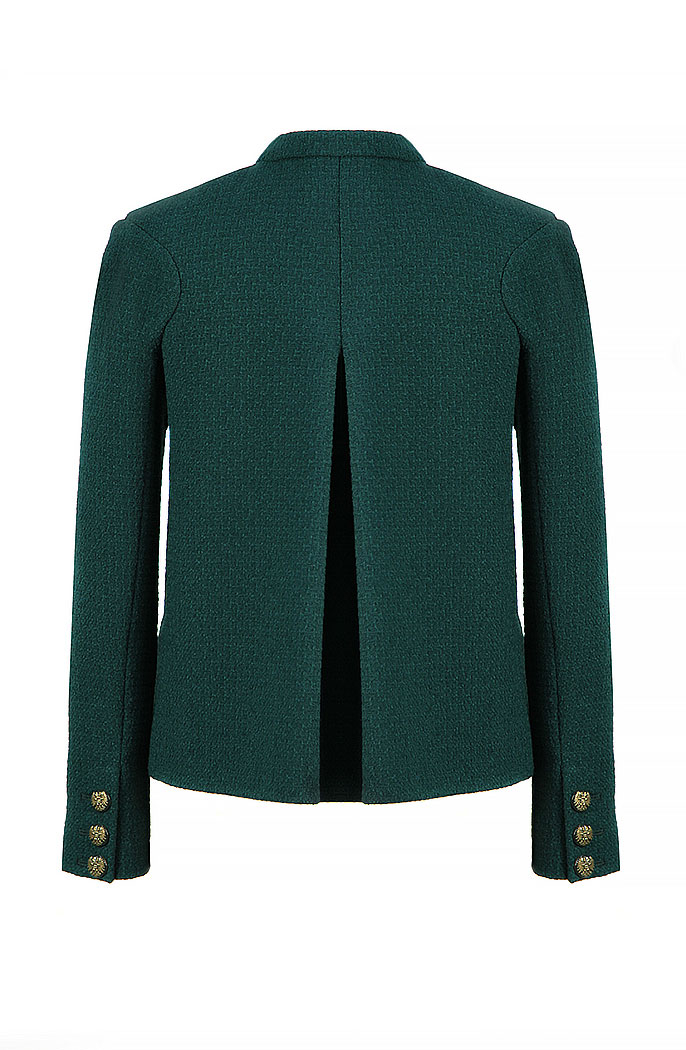 Chanel Dark Green Tweed Jacket