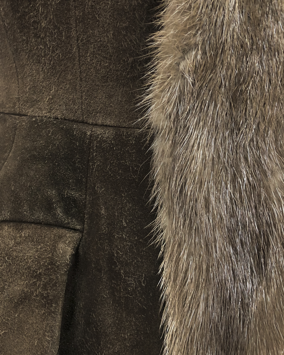 Hermès Brown Suede Coat