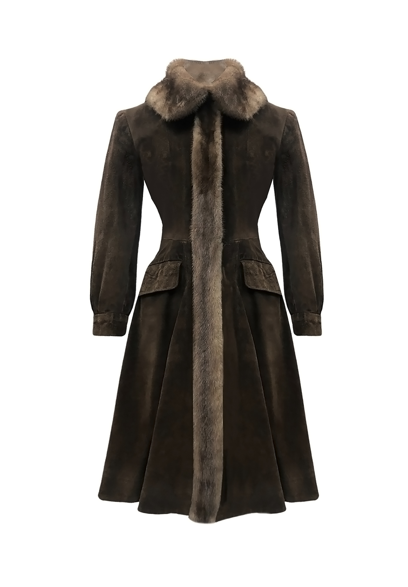 Hermès Brown Suede Coat