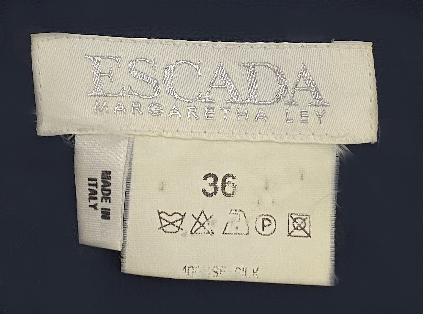 Escada Black Dress With Polka Dots