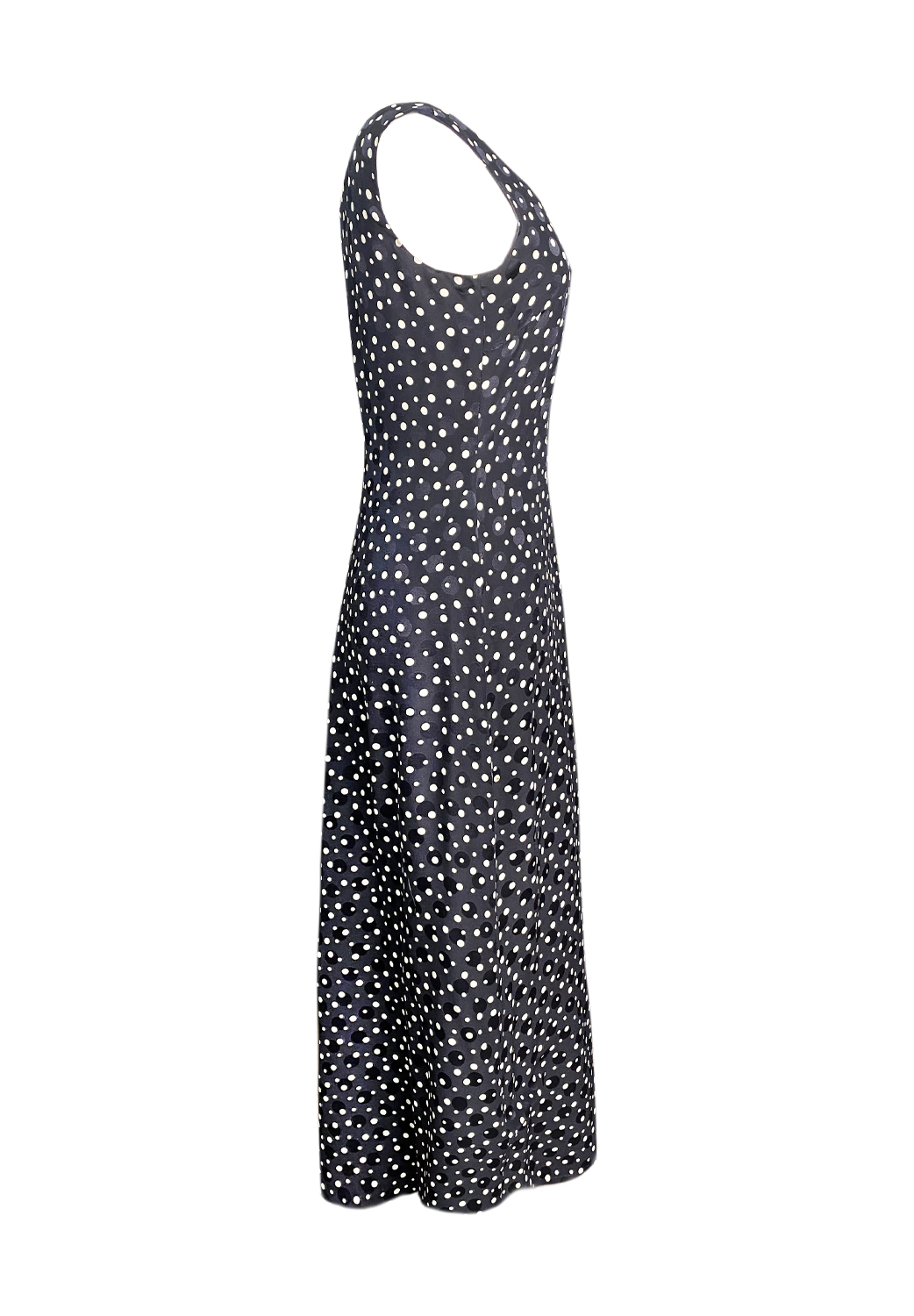Escada Black Dress With Polka Dots