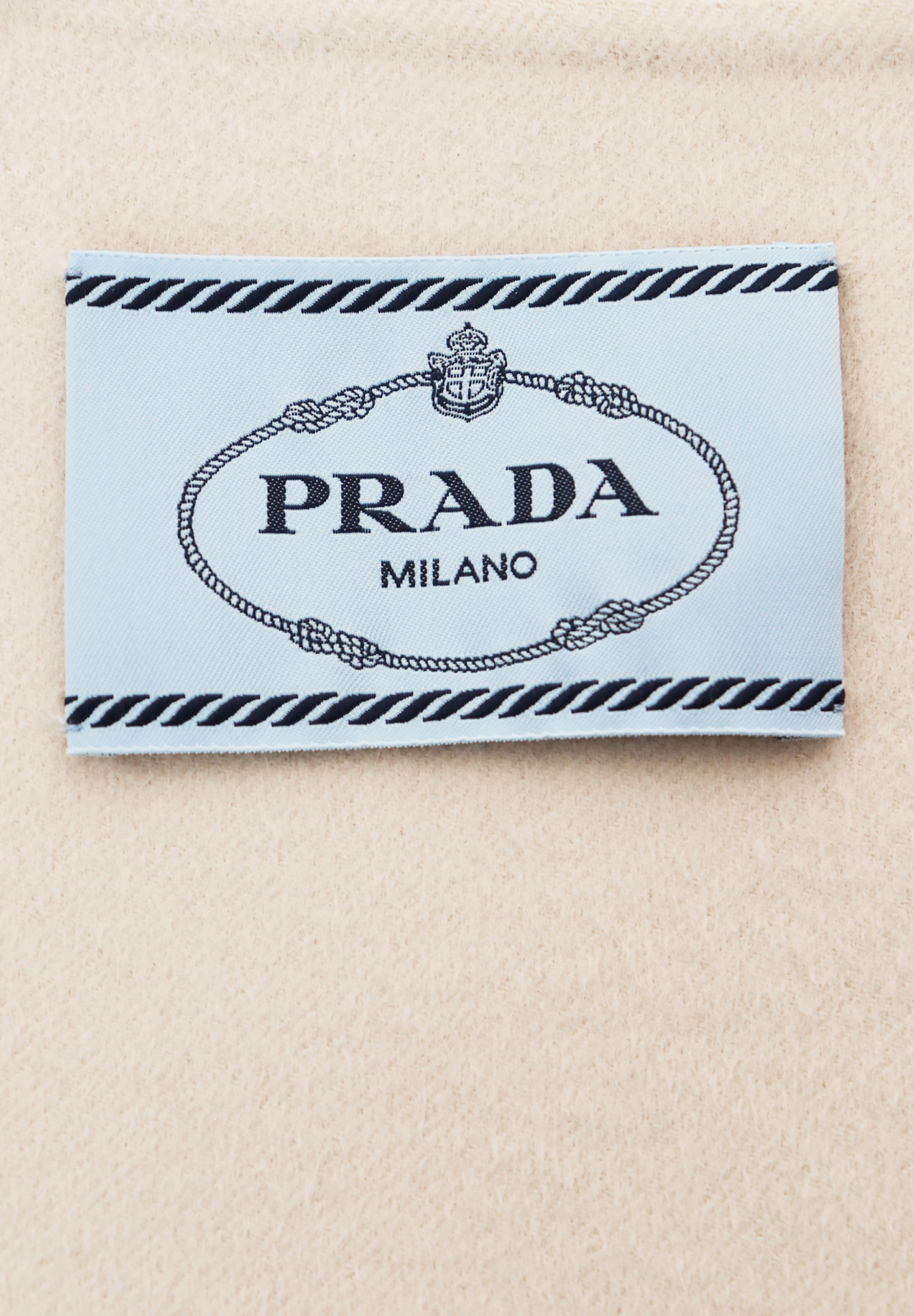 Prada Collarless Wool Coat