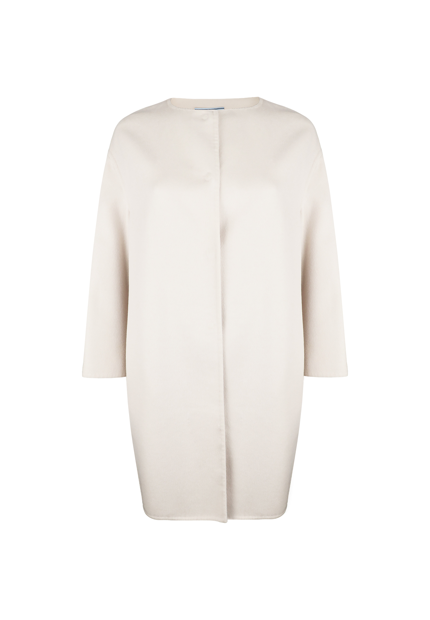 Prada Collarless Wool Coat