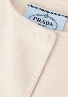 Prada Collarless Wool Coat
