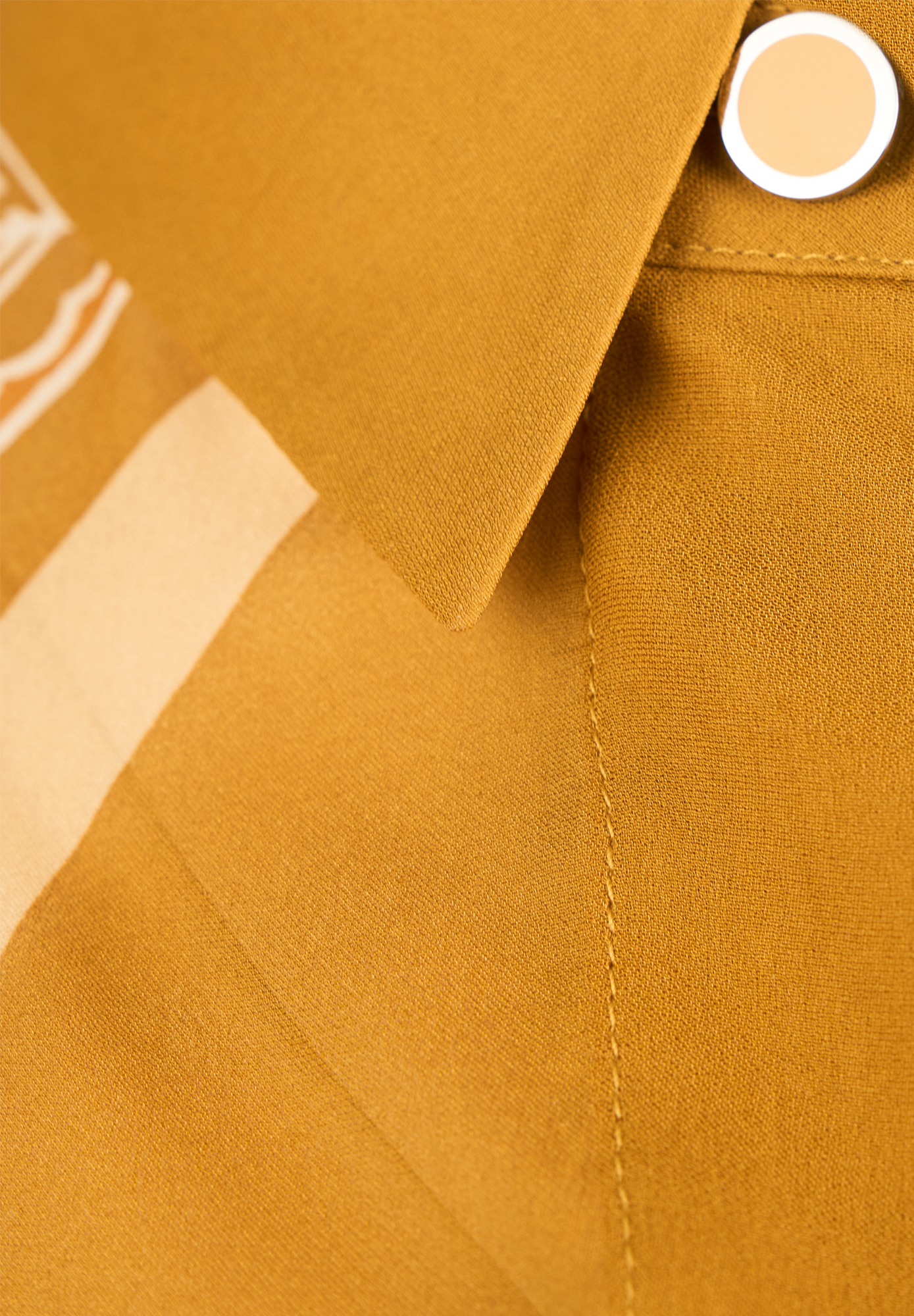 Hermès Mustard Printed Blouse