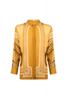 Hermès Mustard Printed Blouse