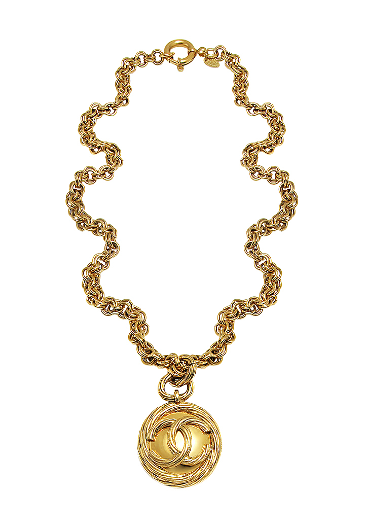 Chanel Mirror Pendant Necklace