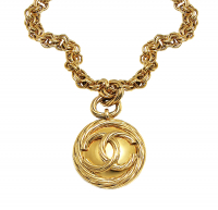 Chanel Mirror Pendant Necklace