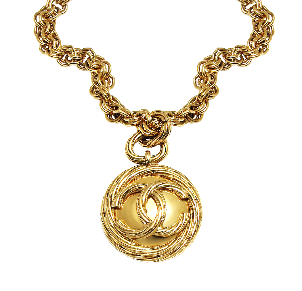 Chanel Mirror Pendant Necklace